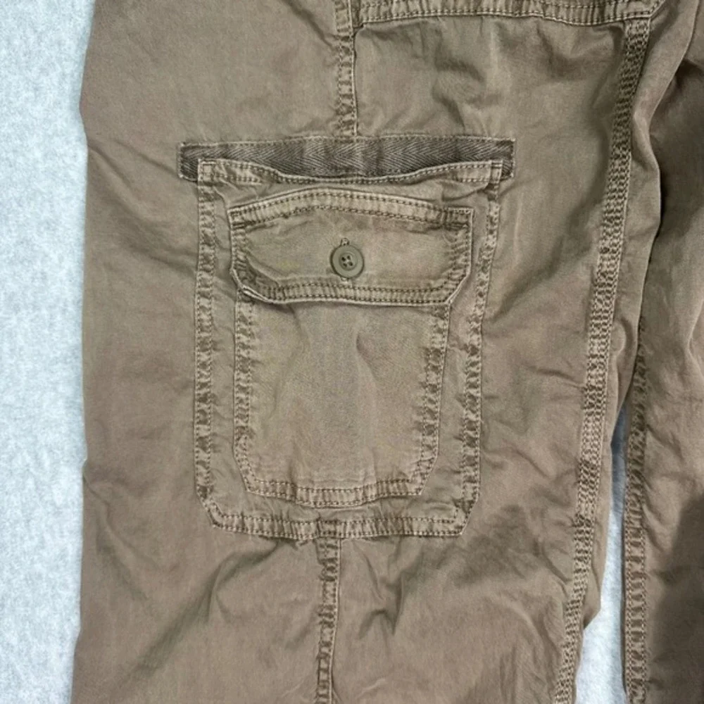 Hollister Cargo Pants Women Size L Brown Low Rise Baggy Streetwear Skater Y2K‎